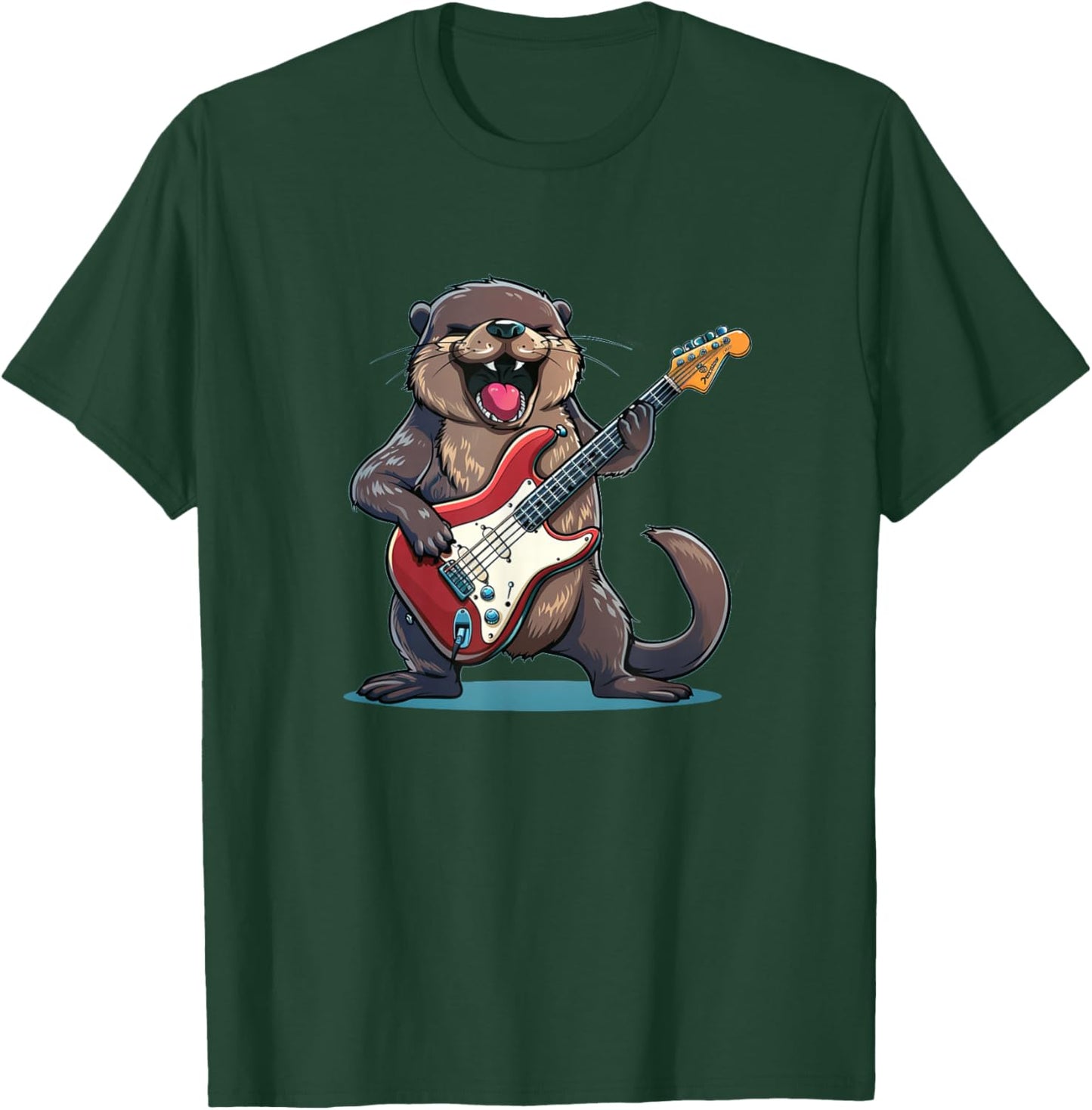 Cute rocking Otter Costume for Adults and Kids T-Shirt - T-Shirt | Forest