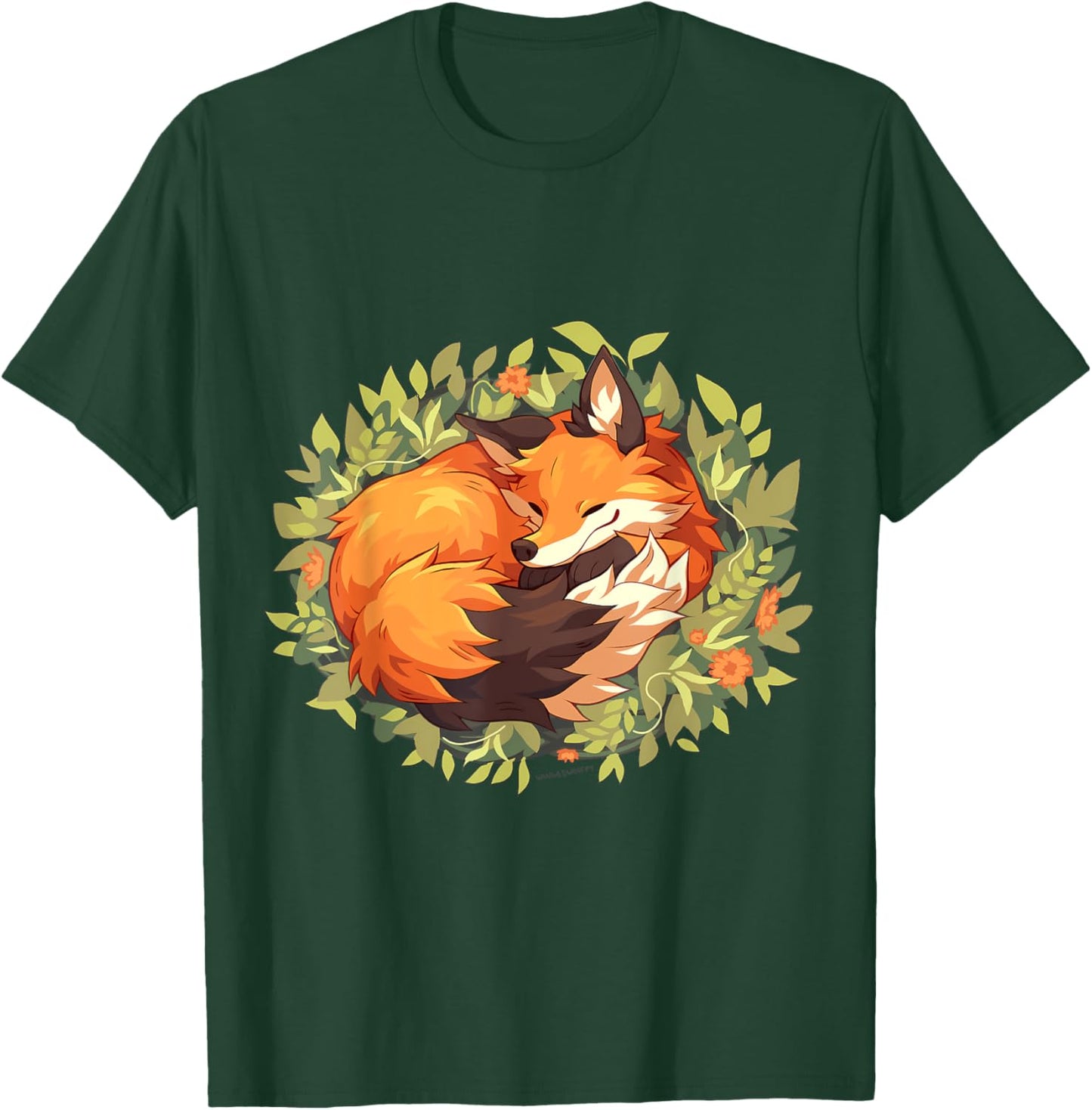 Fox Sleeping Animal Wildlife T-Shirt - T-Shirt | Forest