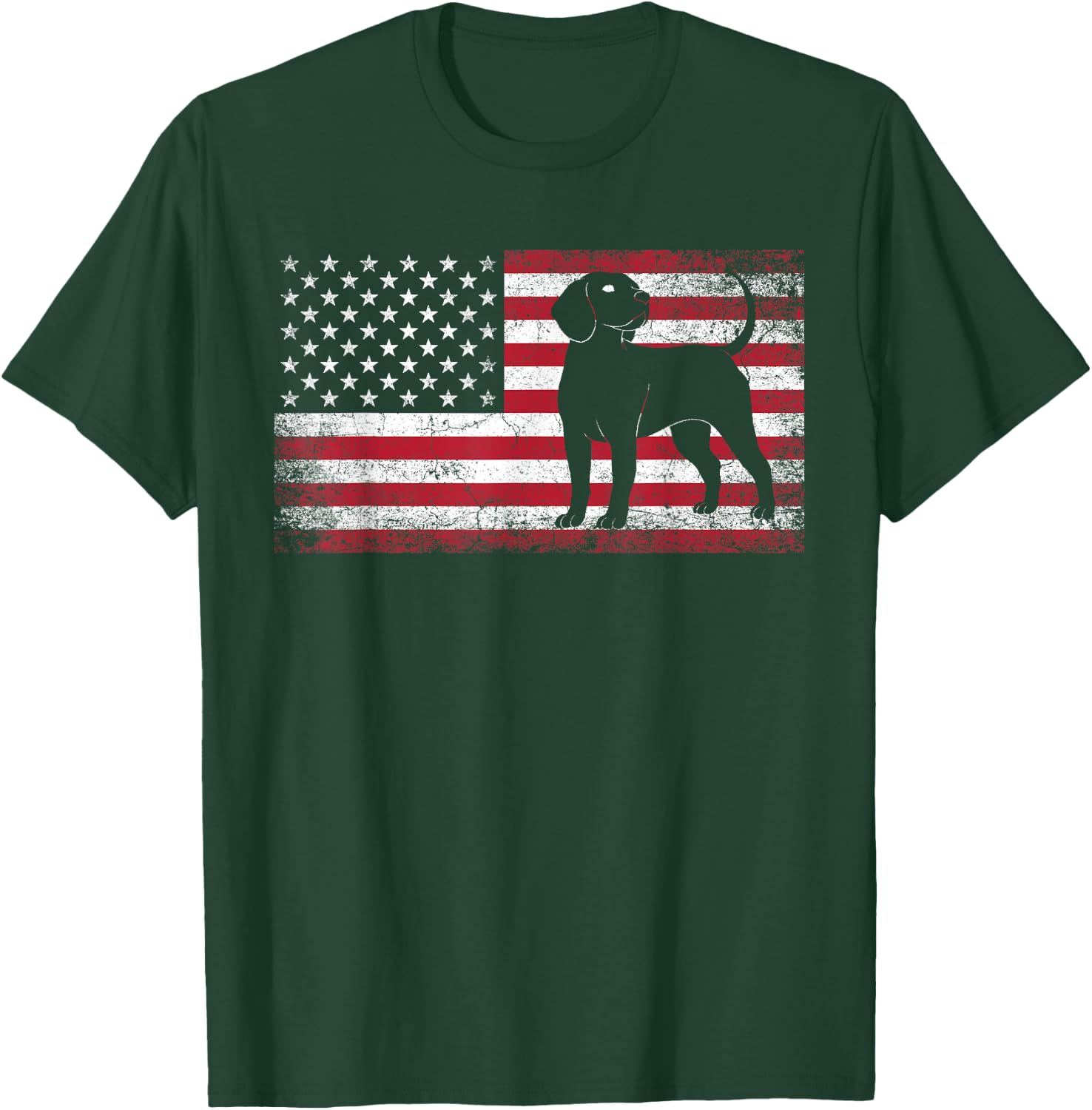 Beagle Dog 4th of July American Flag USA America Patriotic T-Shirt - T-Shirt | Forest