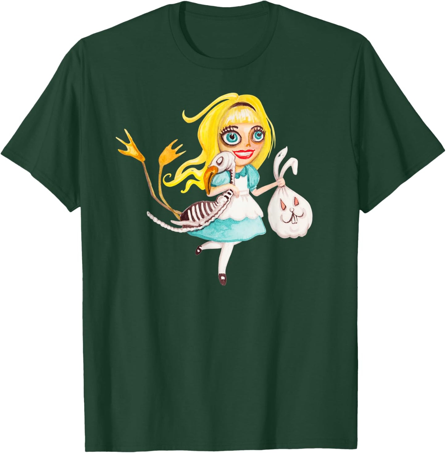 Yellow Hair Girl - Halloween Trick or Treat Design T-Shirt - T-Shirt | Forest