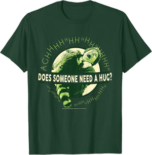 Elf Buddy Hugs Raccoon Text Poster T-Shirt - T-Shirt | Forest
