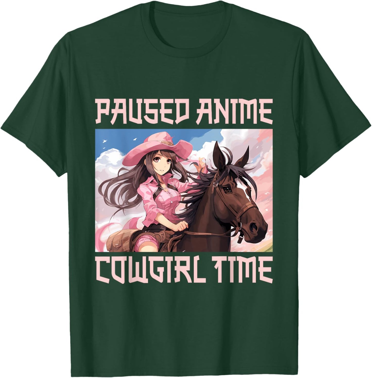 Anime Horse Cowgirl Japan Anime T-Shirt - T-Shirt | Forest