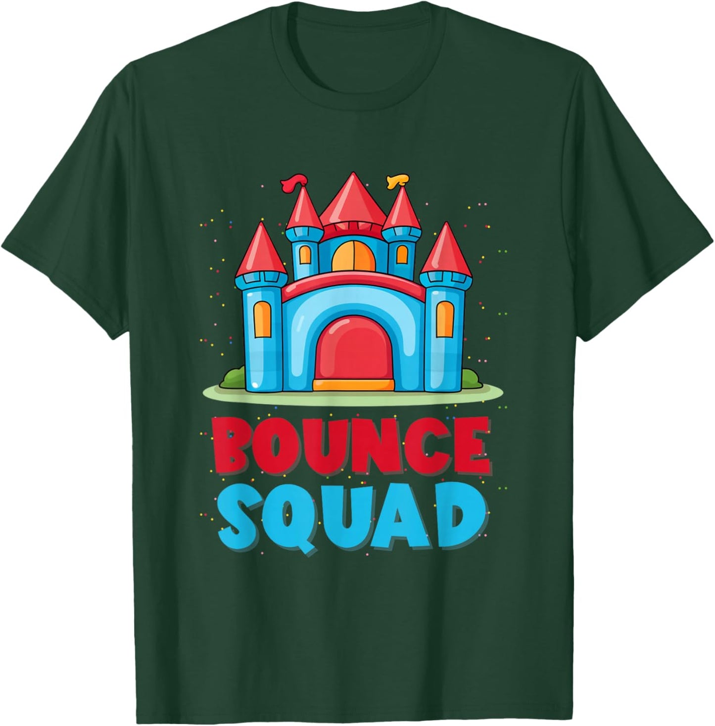Bounce House Birthday Party Funny Bouncing Castle T-Shirt - T-Shirt | Forest