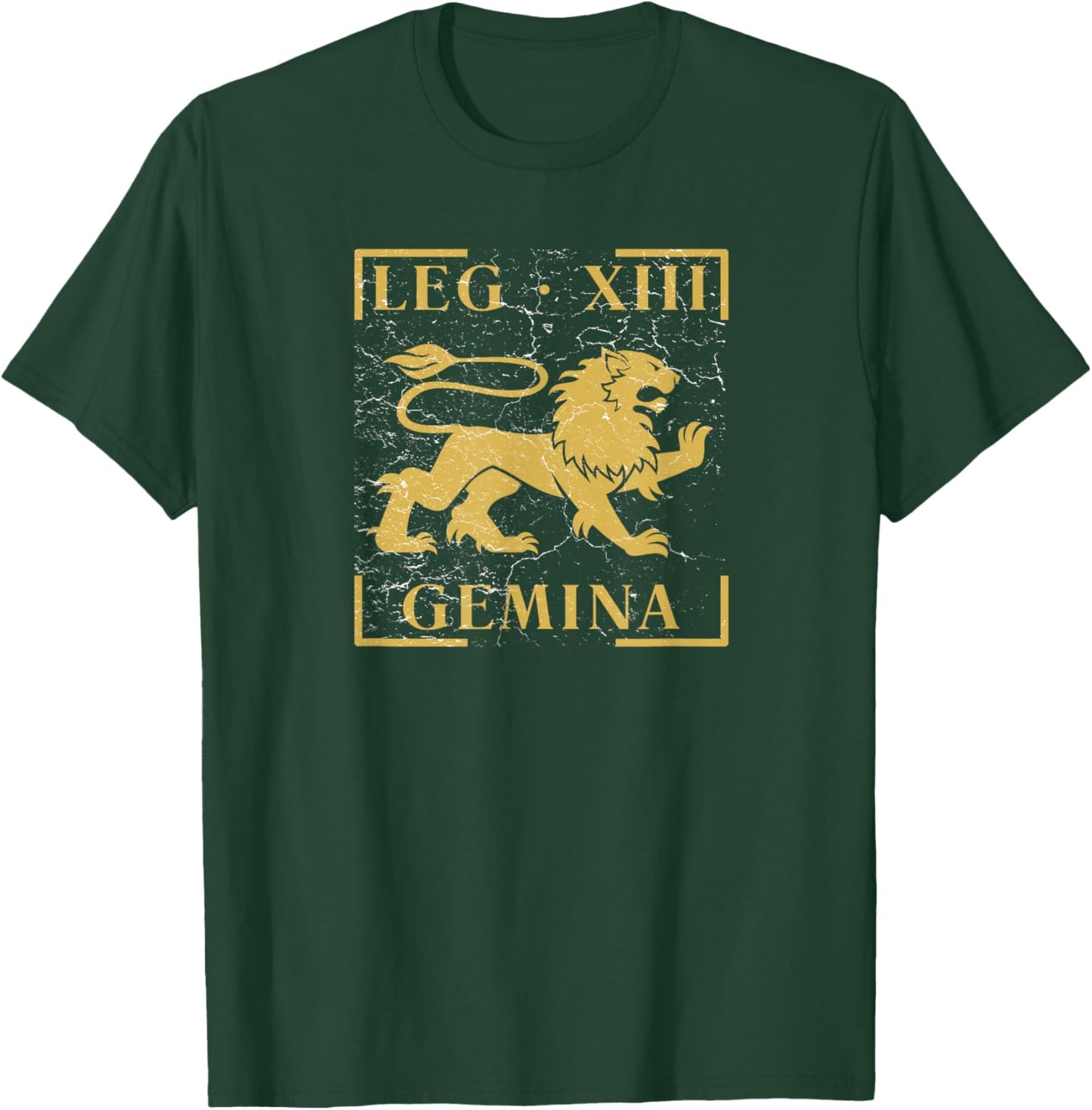 Legion XIII Gemina Rome Lion Emblem Banner Soldier T-Shirt - T-Shirt | Forest
