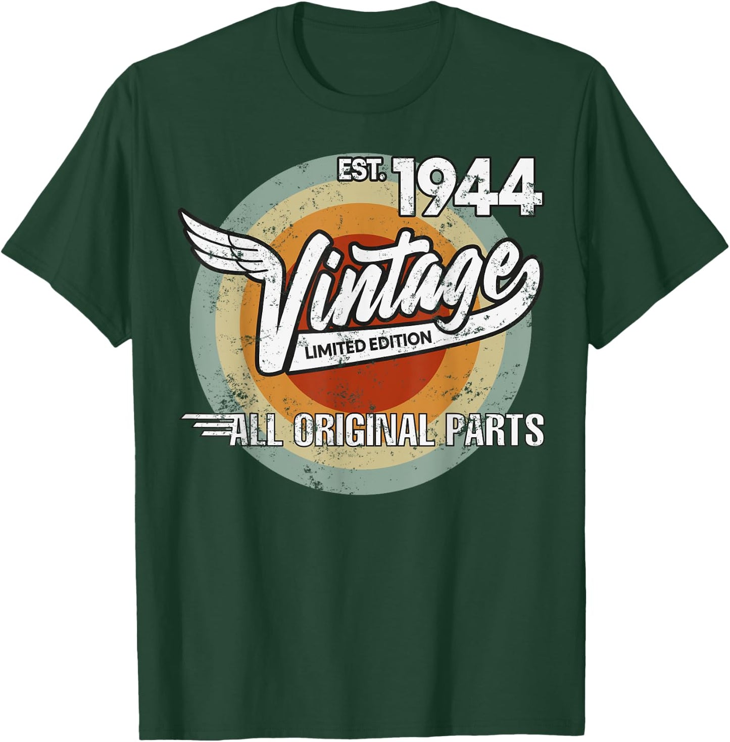 1944 Born Made in 1944 Vintage Biker Birthday Gifts T-Shirt - T-Shirt | Forest