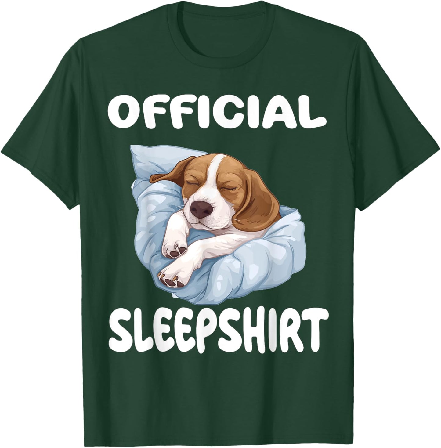 Beagle Dog Official Sleepshirt Pajamas Nightgown Men Women Kids T-Shirt - T-Shirt | Forest