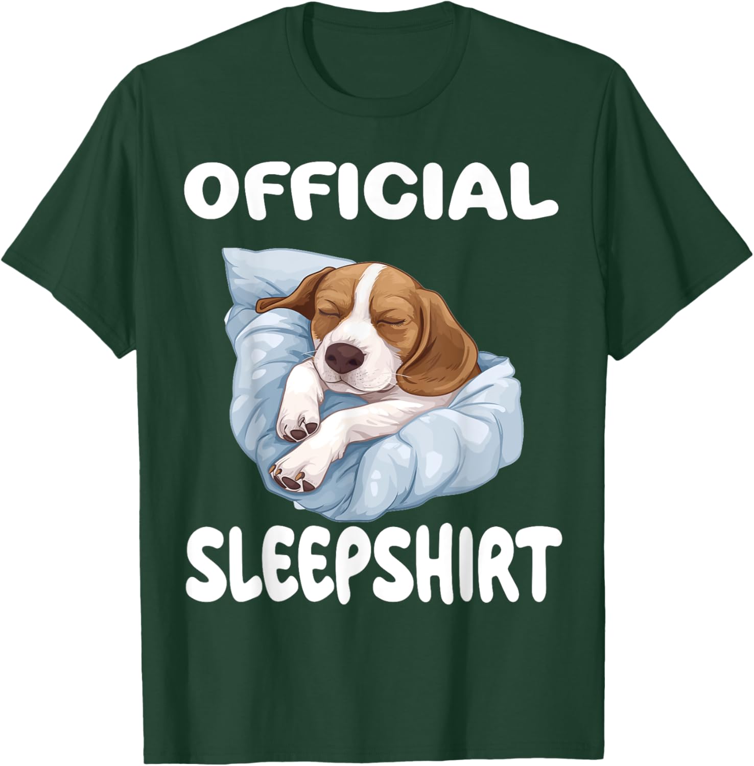 Beagle Dog Official Sleepshirt Pajamas Nightgown Men Women Kids T-Shirt - T-Shirt | Forest