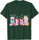 Cute Pink Coffee Cups Latte Christmas Design Women Girls T-Shirt - T-Shirt | Forest