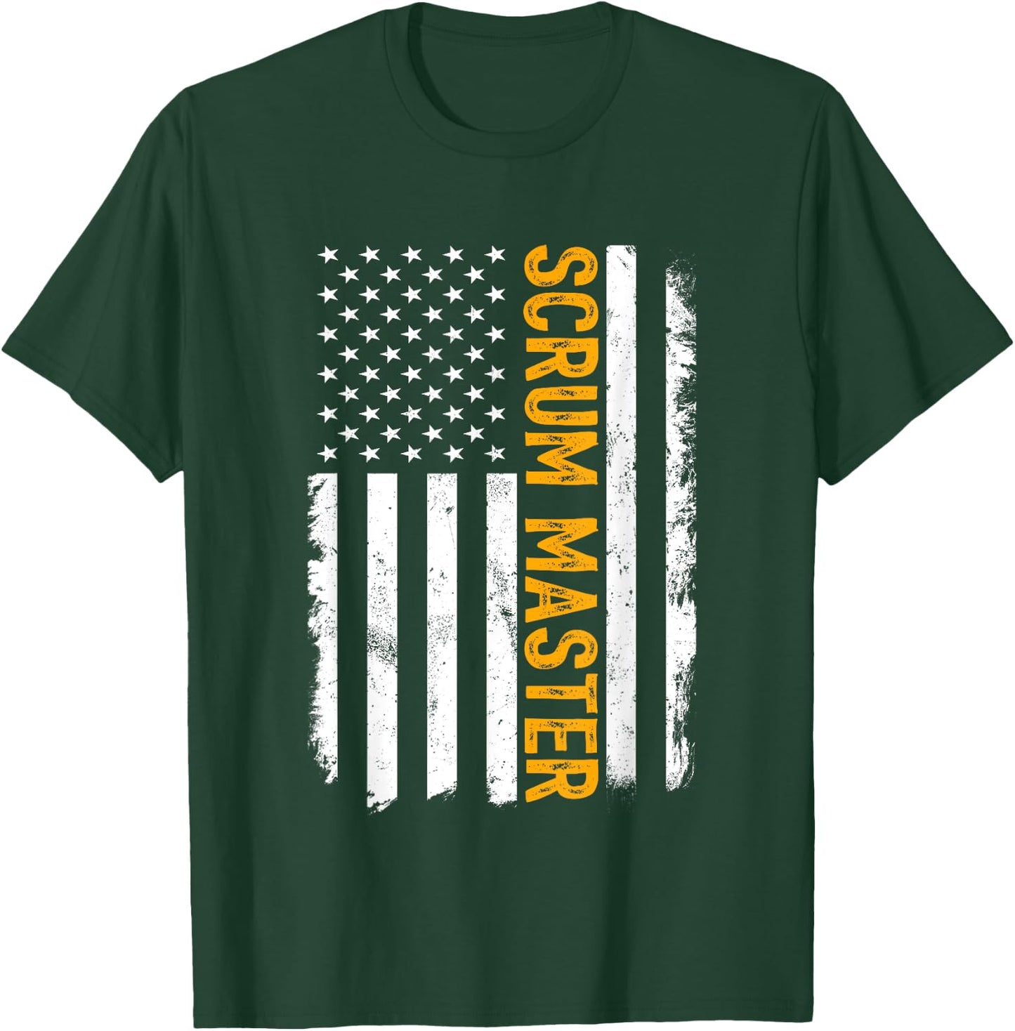 Scrum Master Job, American Flag Scrum Masters Career T-Shirt - T-Shirt | Forest