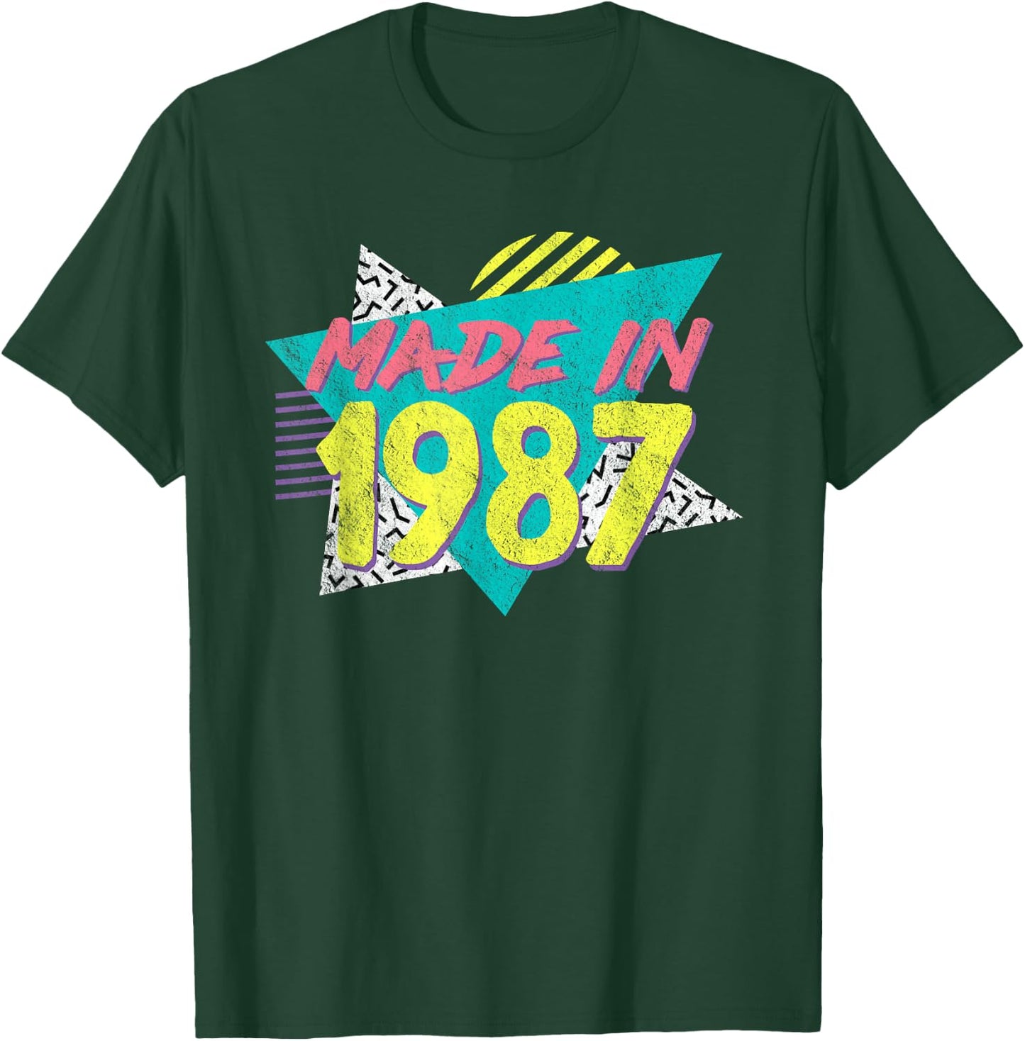 Made in 1987 Retro Vintage 38th Birthday T-Shirt - T-Shirt | Forest