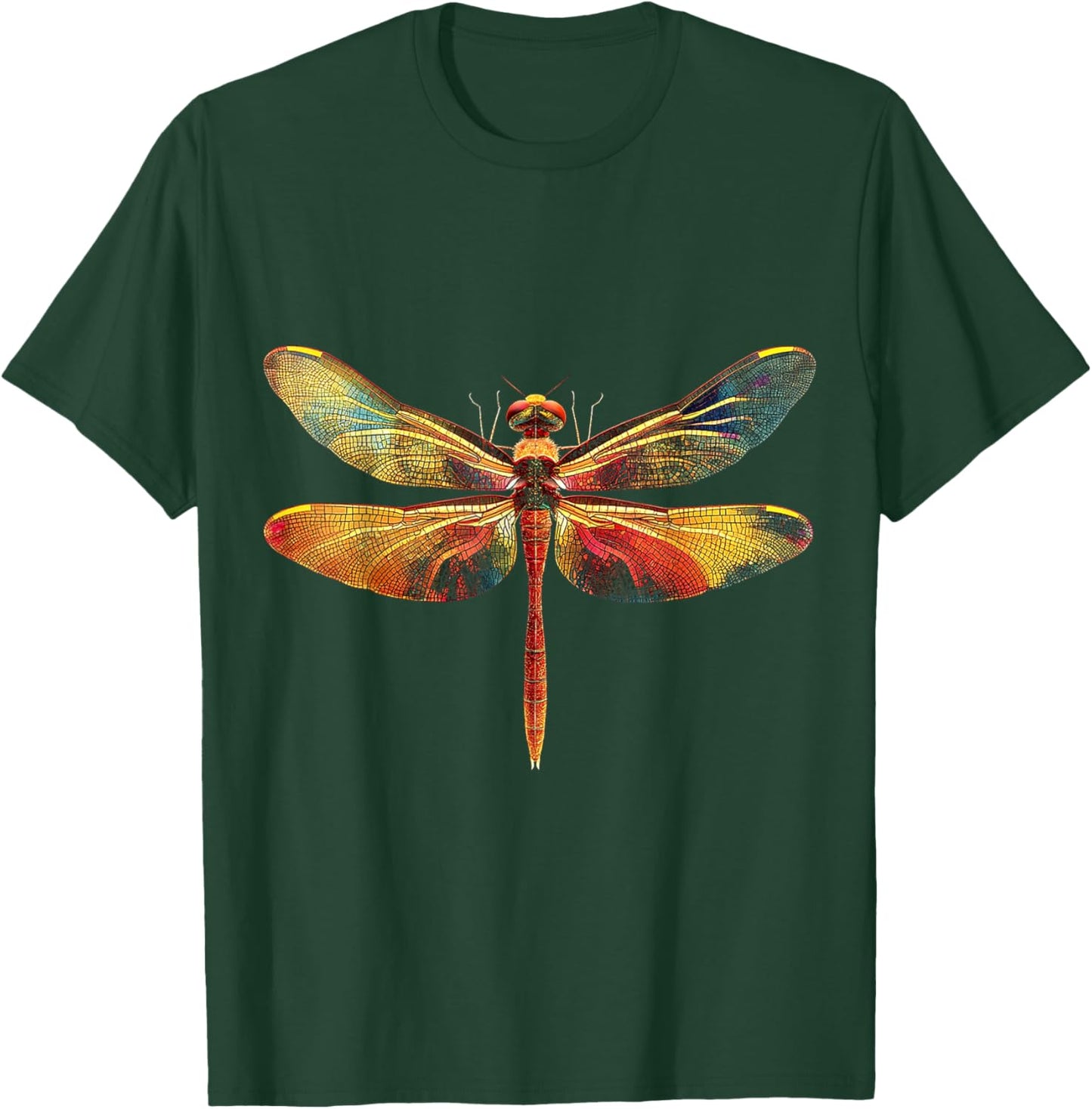 Dragonfly Animal Motif Artwork Dragonfly T-Shirt - T-Shirt | Forest