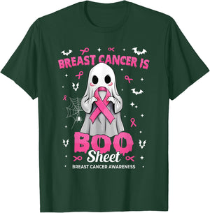 Breast Cancer is Boo Sheet Halloween Breast Cancer Ghost T-Shirt - T-Shirt | Forest