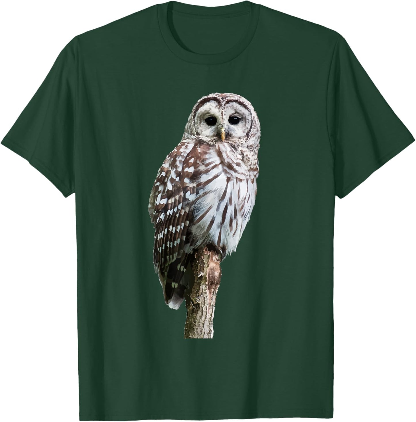 Barred Owl Bird | Birder Birding | Cute Owl Gift T-Shirt - T-Shirt | Forest