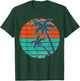 Tropical retro palm tree sunset in orange, aqua and teal T-Shirt - T-Shirt | Forest