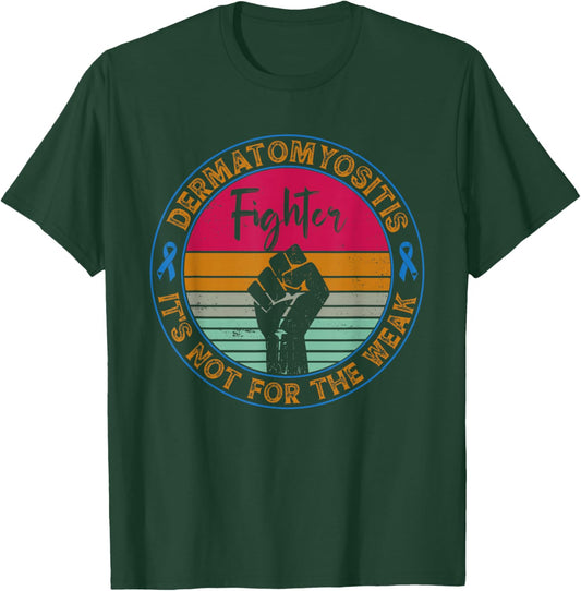 Dermatomyositis Awareness | Retro Fighter & Warrior T-Shirt - T-Shirt | Forest