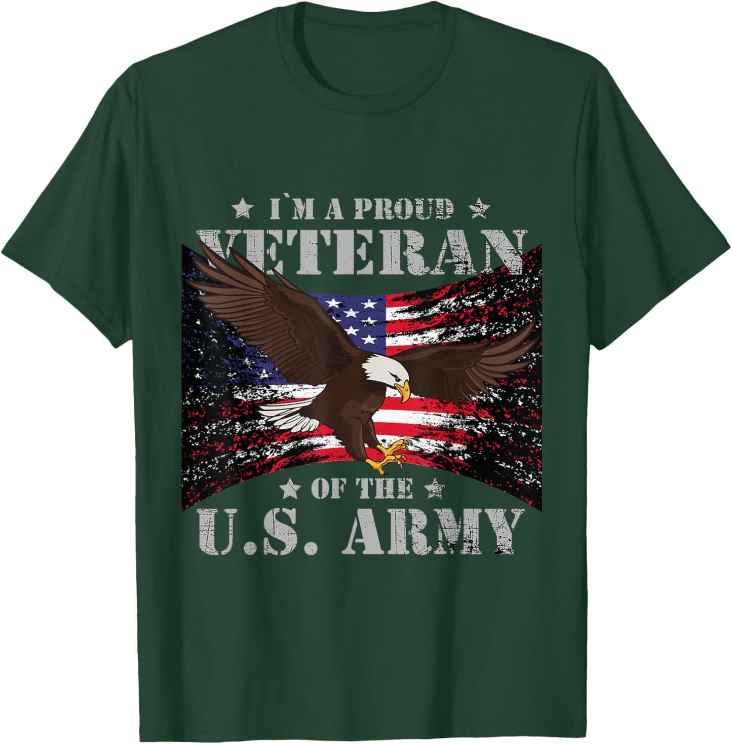 Proud U.S. Army Veteran T-Shirt - T-Shirt | Forest
