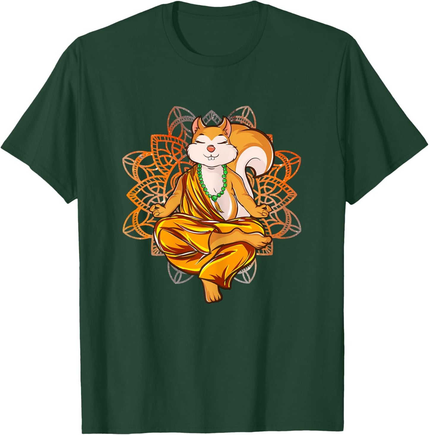 Squirrel Yoga Meditation T-Shirt - T-Shirt | Forest