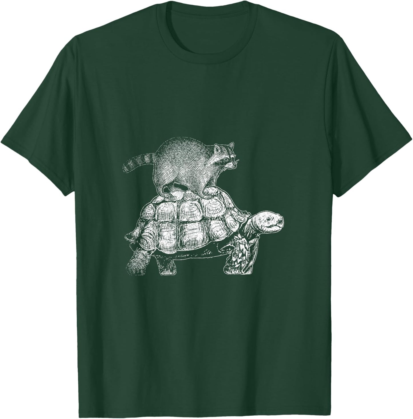 Turtle Trash Panda Racoon T-Shirt - T-Shirt | Forest