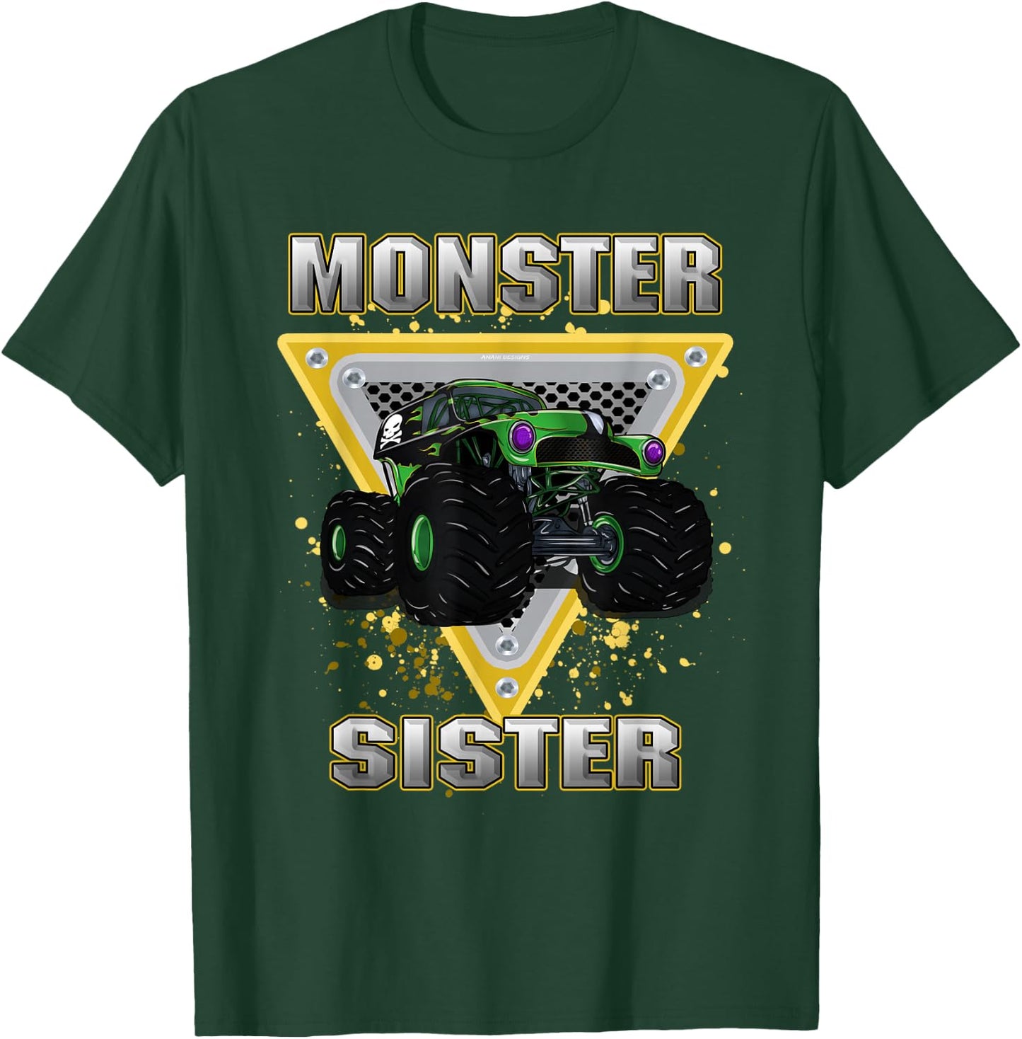 Monster Truck Sister T-Shirt - T-Shirt | Forest