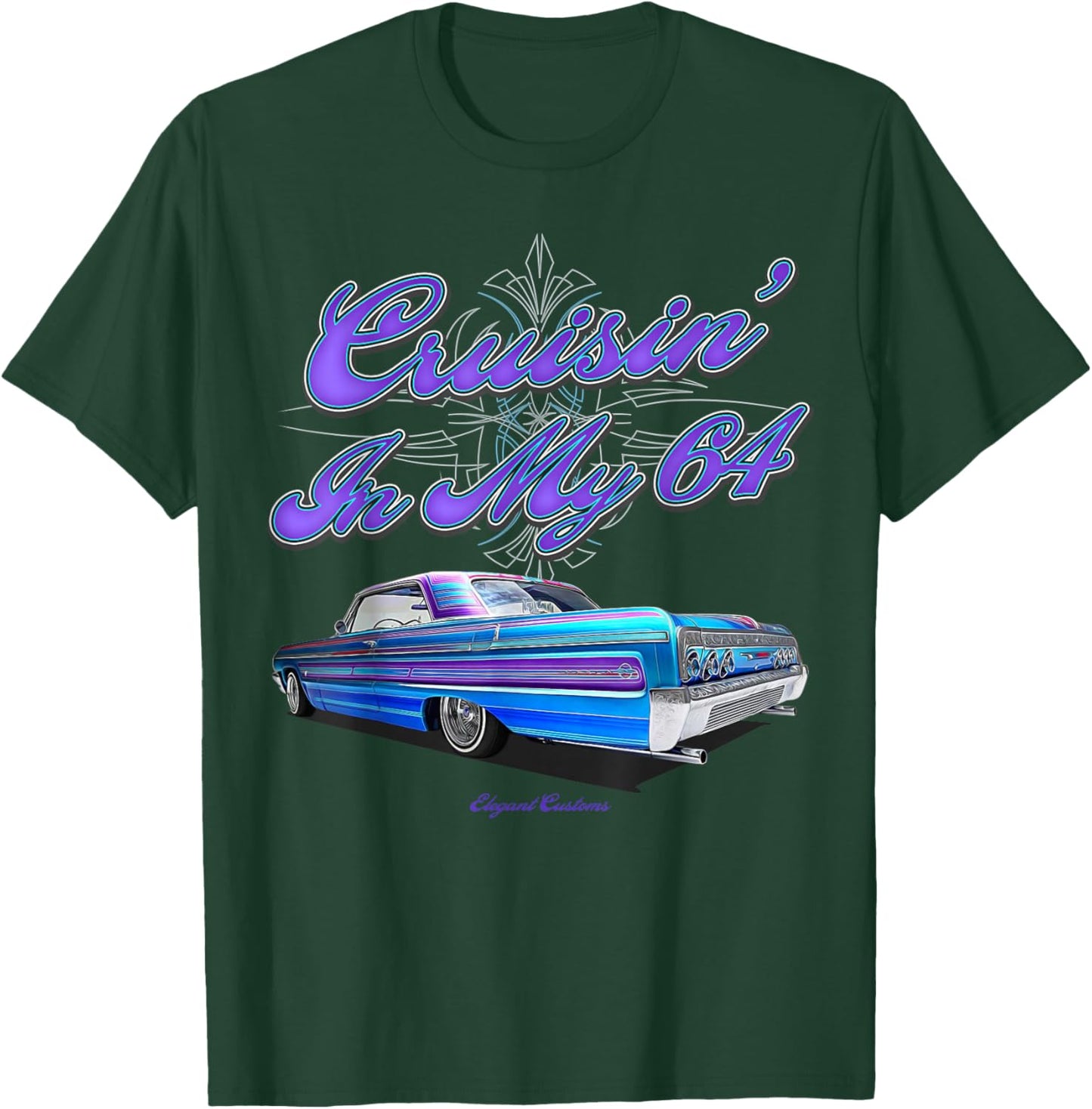 Cruisin In My 64 Impala - Low Rider Kustom Lead Sled Hot Rod T-Shirt - T-Shirt | Forest