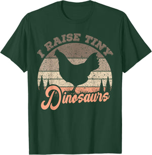 I Raise Tiny Dinosaurs, Chicken Lover Vintage T-Shirt - T-Shirt | Forest