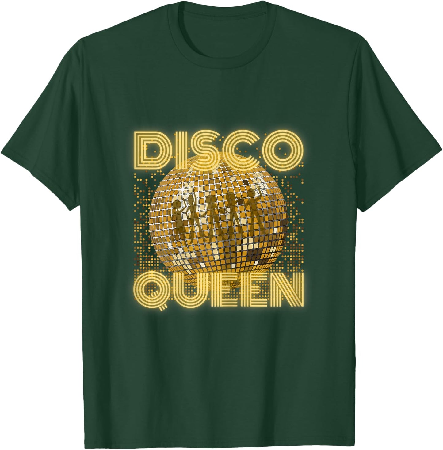 Disco Queen - 70's Disco Vintage Retro Seventies Costume T-Shirt - T-Shirt | Forest