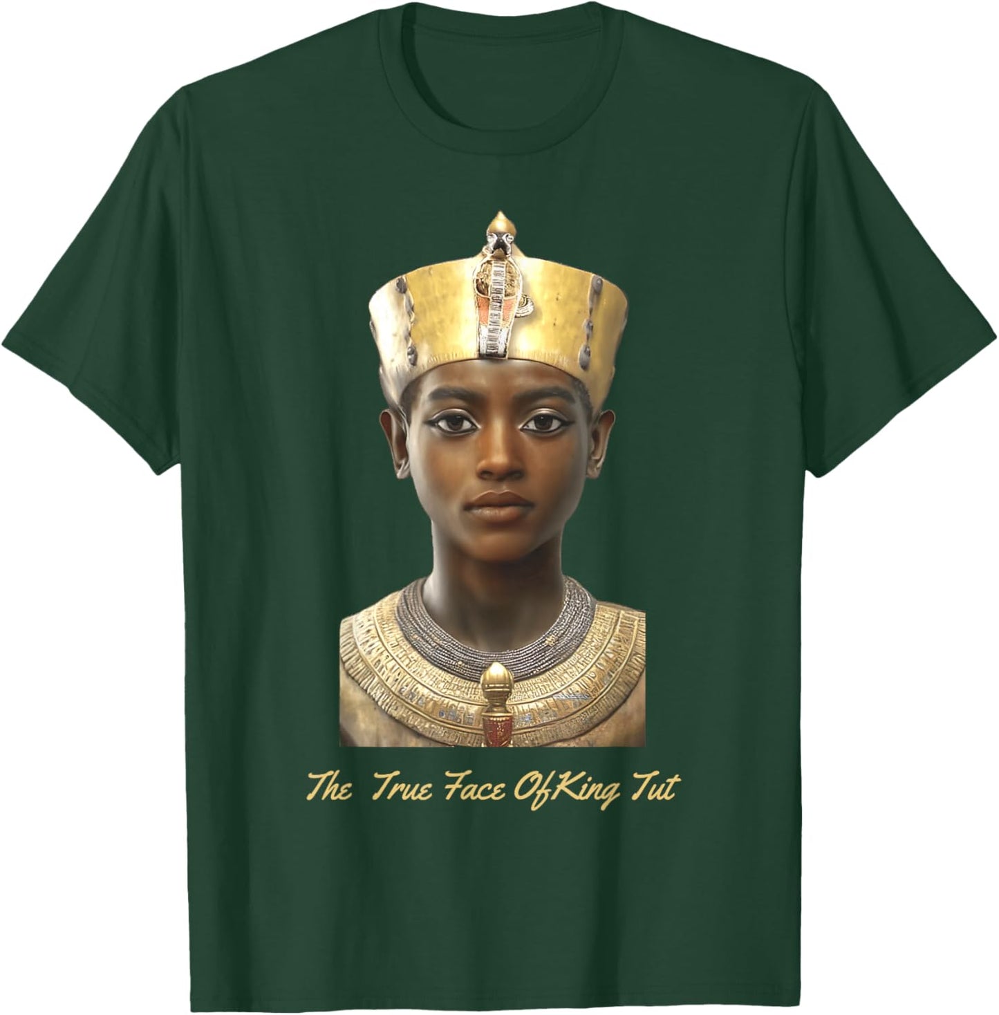 The True Face of King Tut | Ancient Kemet King Tut T-Shirt - T-Shirt | Forest