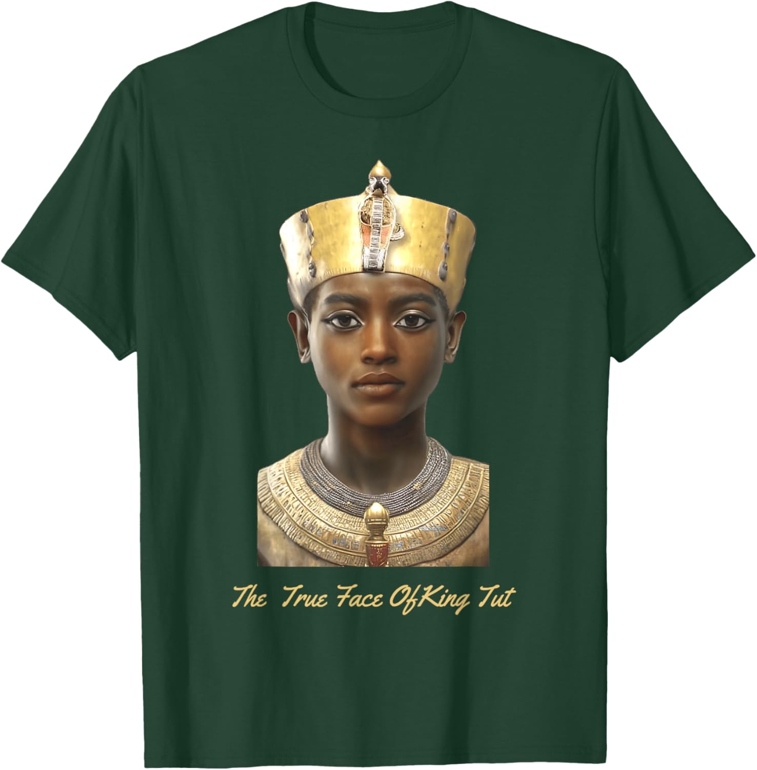 The True Face of King Tut | Ancient Kemet King Tut T-Shirt - T-Shirt | Forest