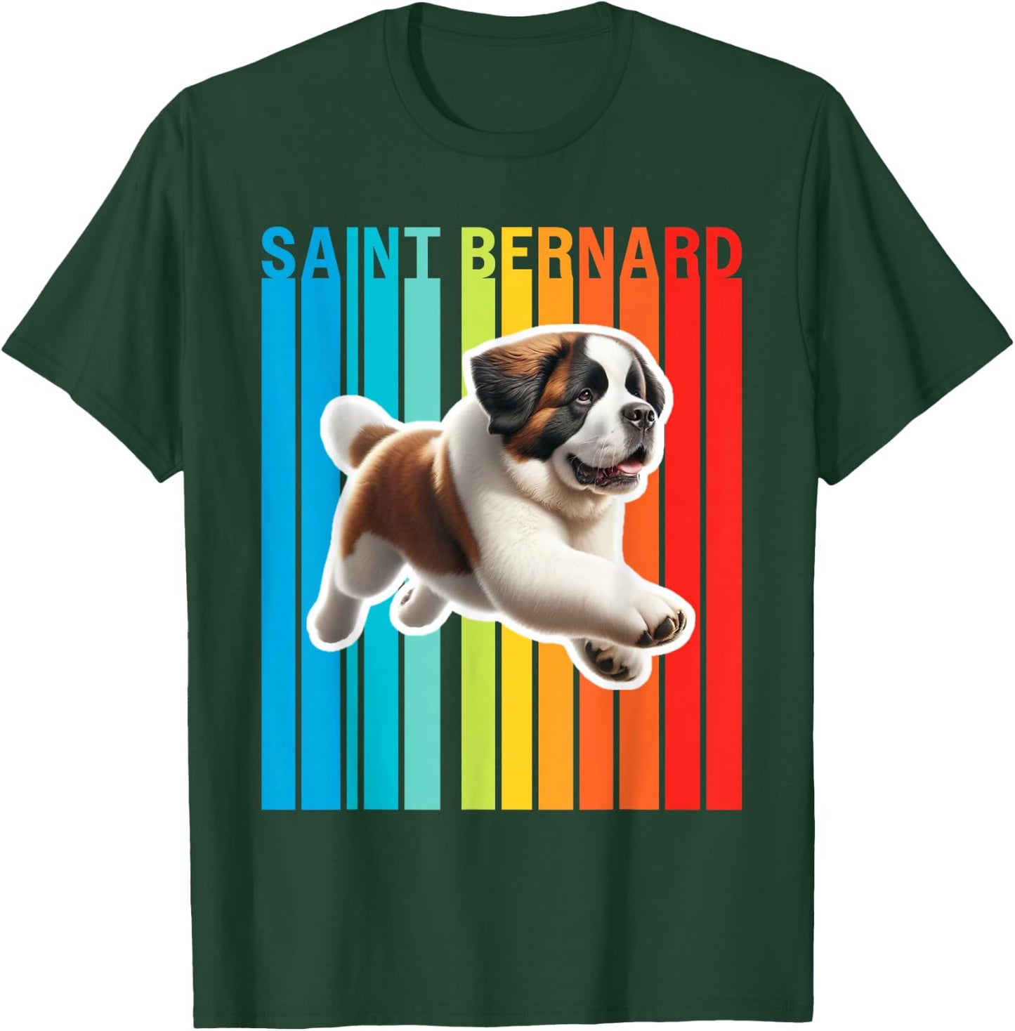Colorful Saint Bernard T-Shirt - T-Shirt | Forest
