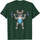 French Bulldog Weightlifting Frenchie Deadlift Fitness Gym Women Kids T-Shirt - T-Shirt | Forest