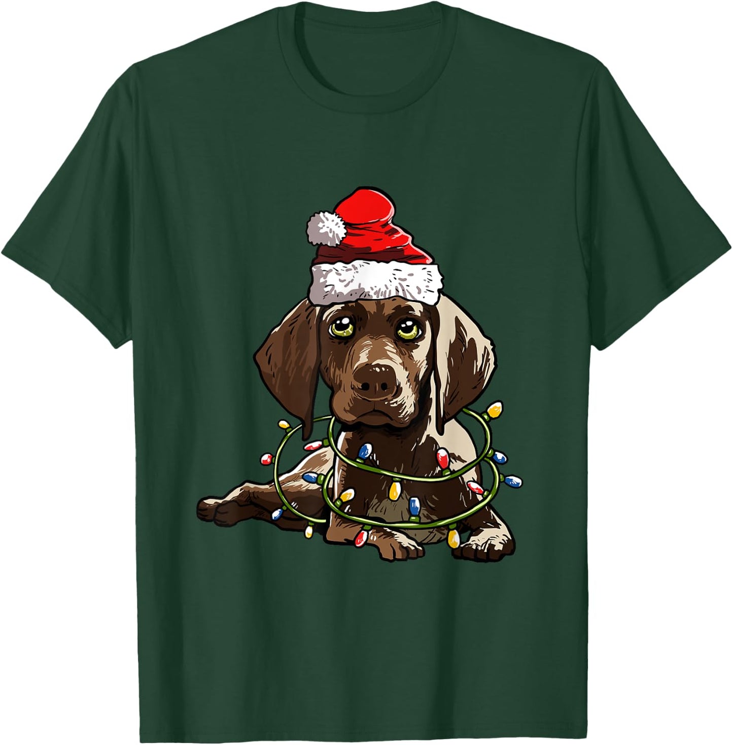 German Shorthair Christmas Gift X-Mas Costume Dogs T-Shirt - T-Shirt | Forest
