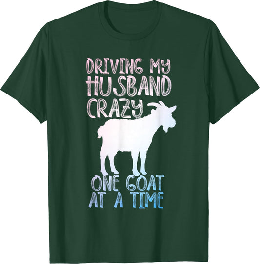 Funny Goat Design Girls Farm Animal Goat Farmer T-Shirt - T-Shirt | Forest