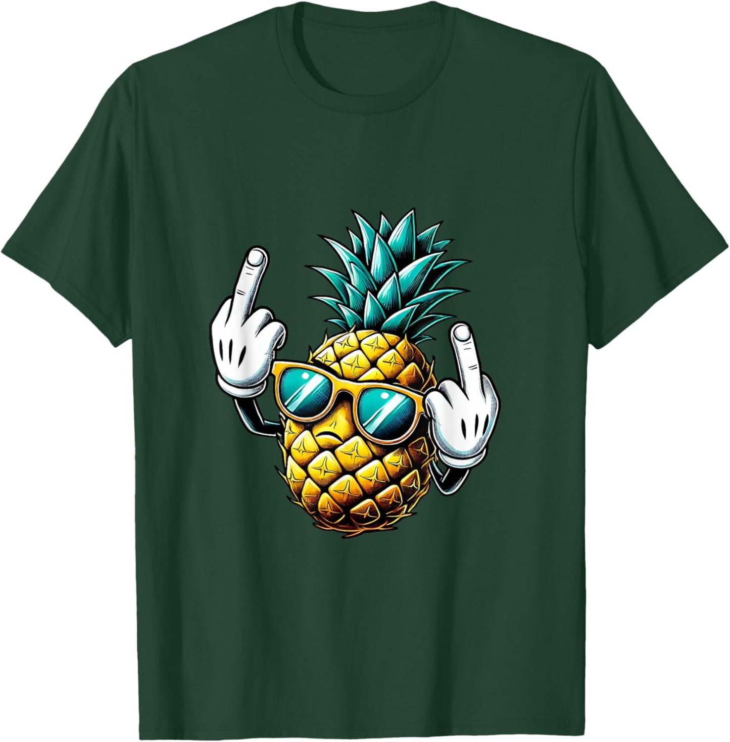 Funny pineapple fruit middle finger meme T-Shirt - T-Shirt | Forest