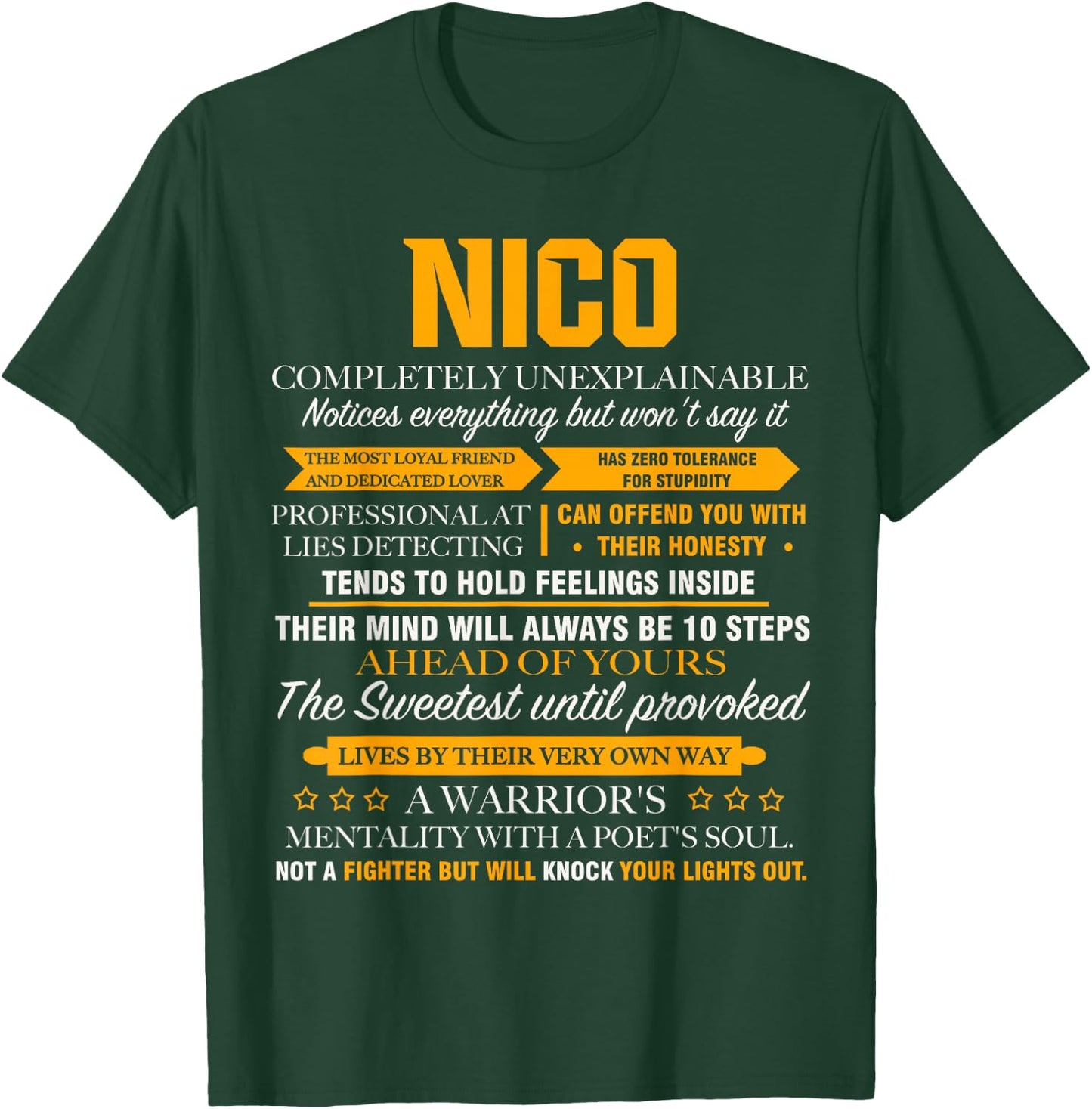 Nico completely unexplainable name shirt Front Print 1kana T-Shirt - T-Shirt | Forest