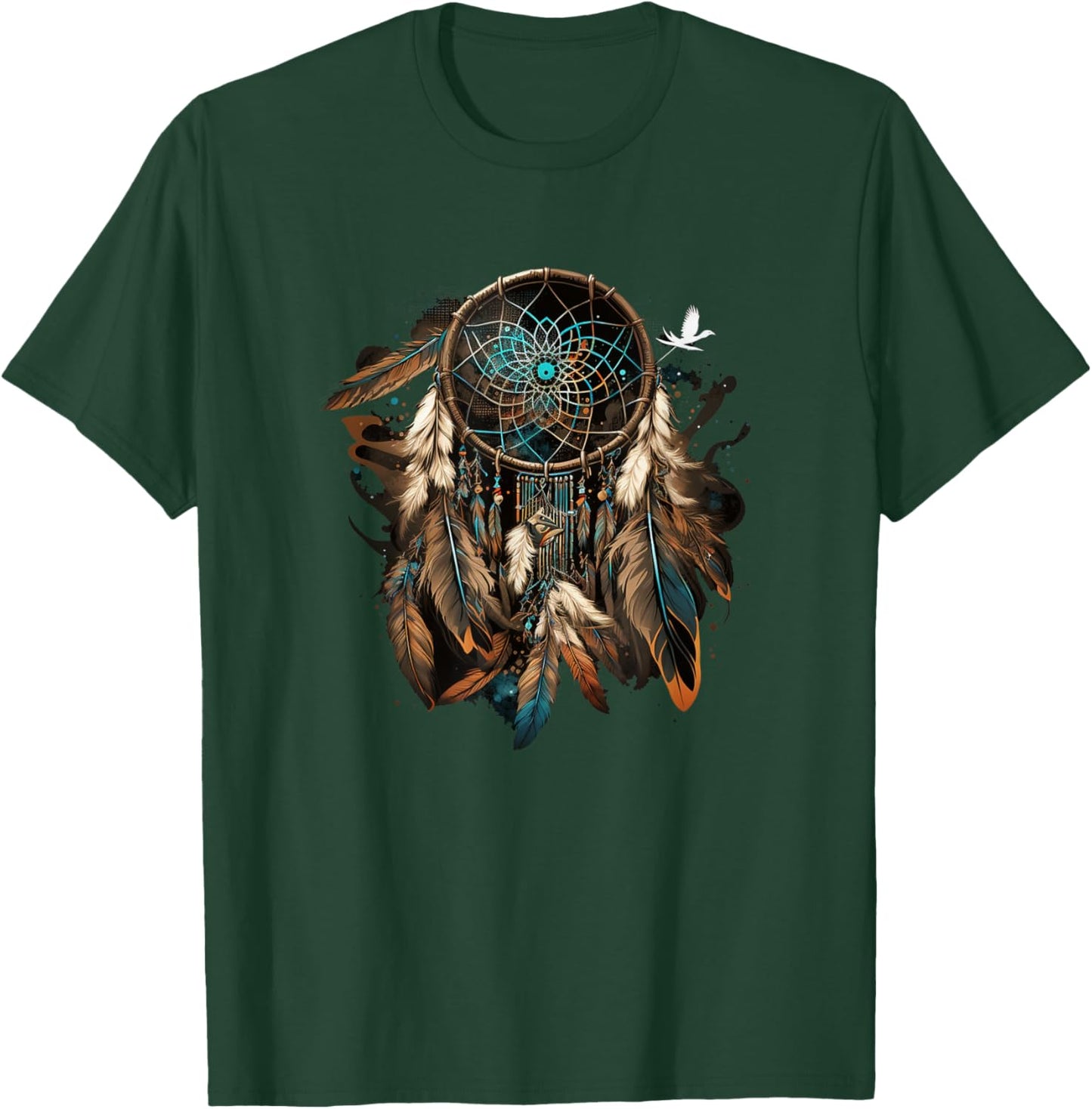 Native American Dreamcatcher Indian Design T-Shirt - T-Shirt | Forest