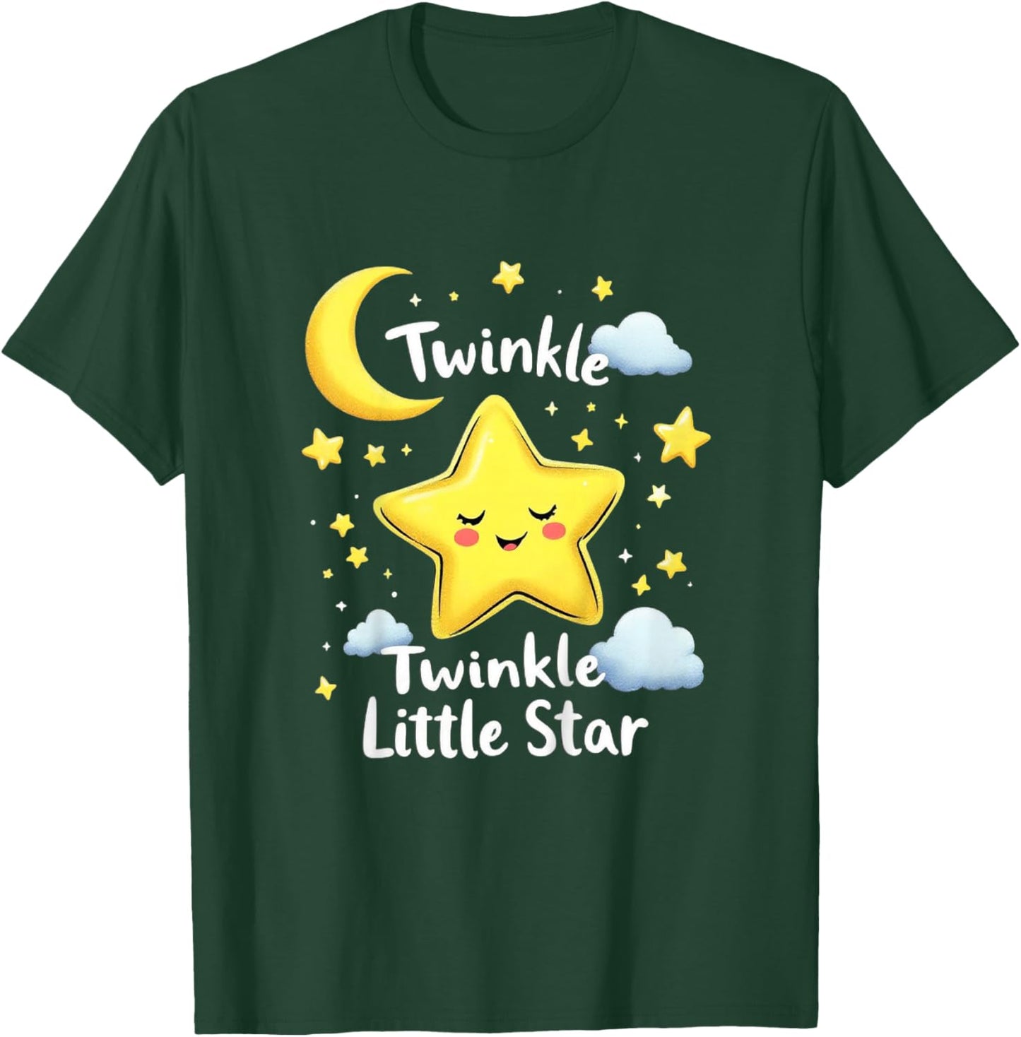 Twinkle Twinkle Little Star Kids – Cute Cartoon Design T-Shirt - T-Shirt | Forest