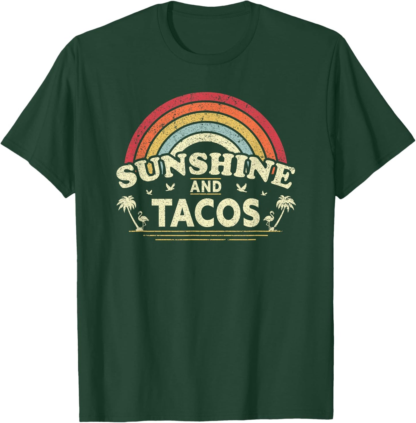 Taco, Sunshine and Tacos Vintage Shirt Women Girls Kids T-Shirt - T-Shirt | Forest