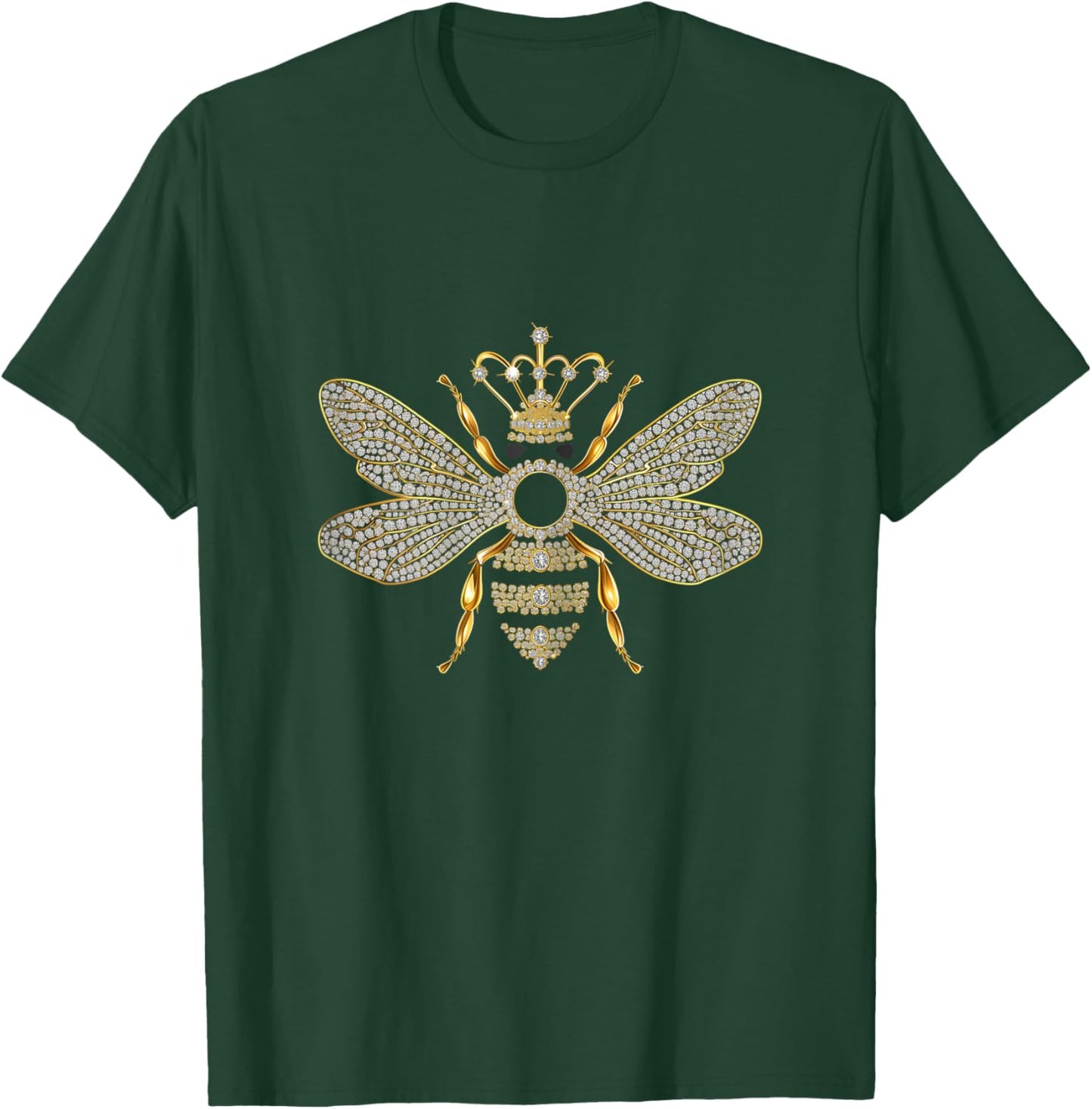 Queen Bee Jewellery Jewels Sweet Beekeeping Beekeeper T-Shirt - T-Shirt | Forest