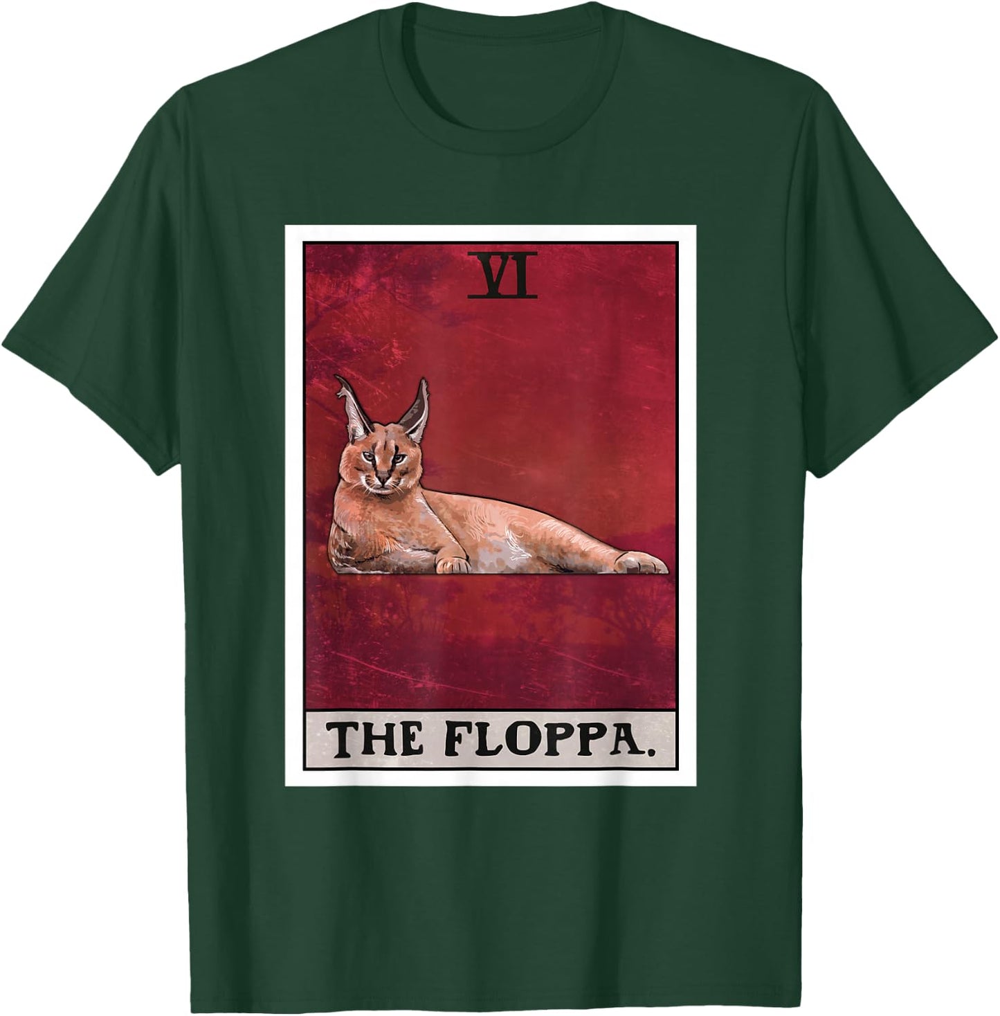 The Floppa Caracal Cat Tarot Card Funny Meme Women Kids T-Shirt - T-Shirt | Forest
