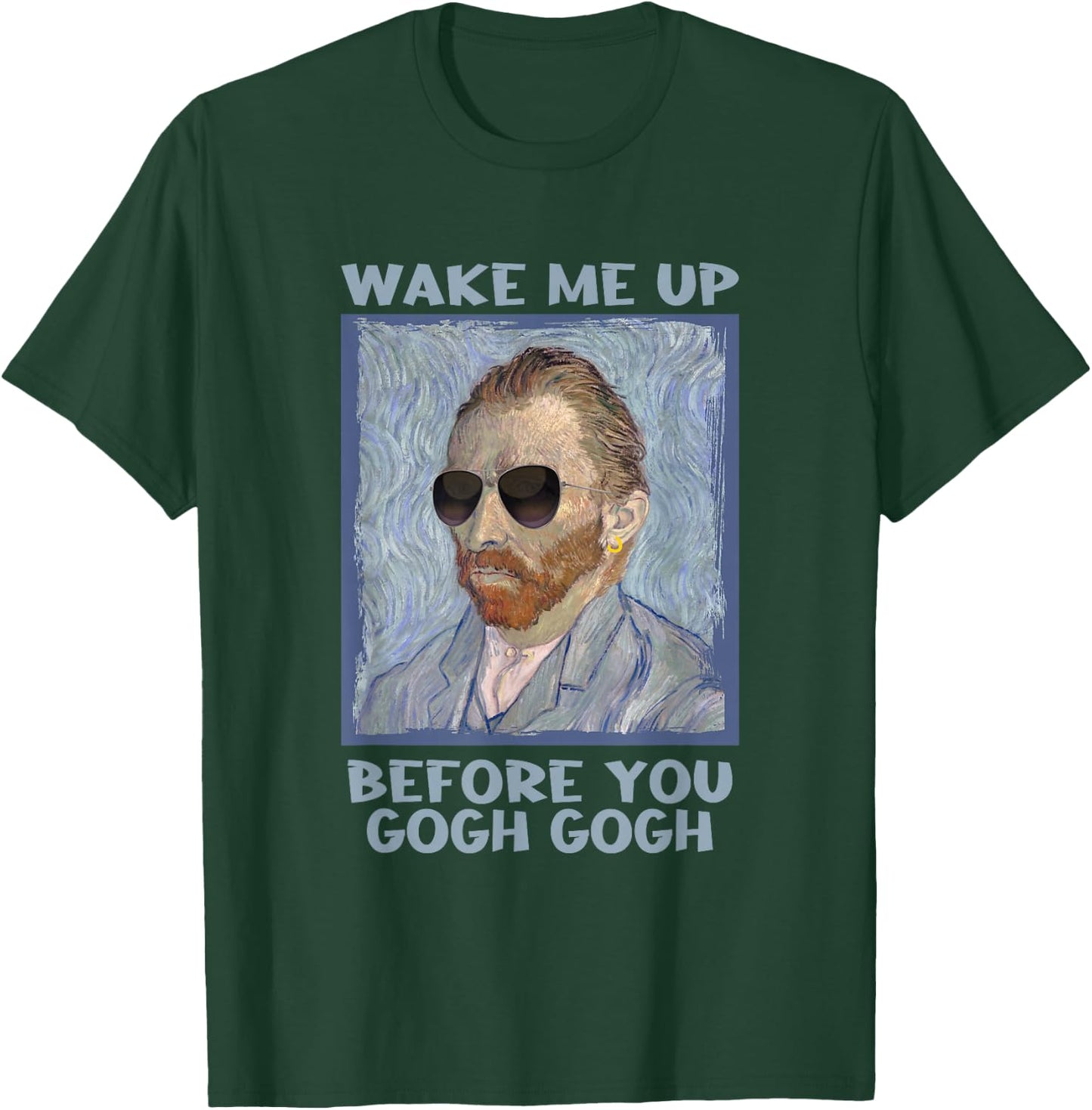Artsy Van Gogh Meme Design for Artists Men Small T-Shirt - T-Shirt | Forest