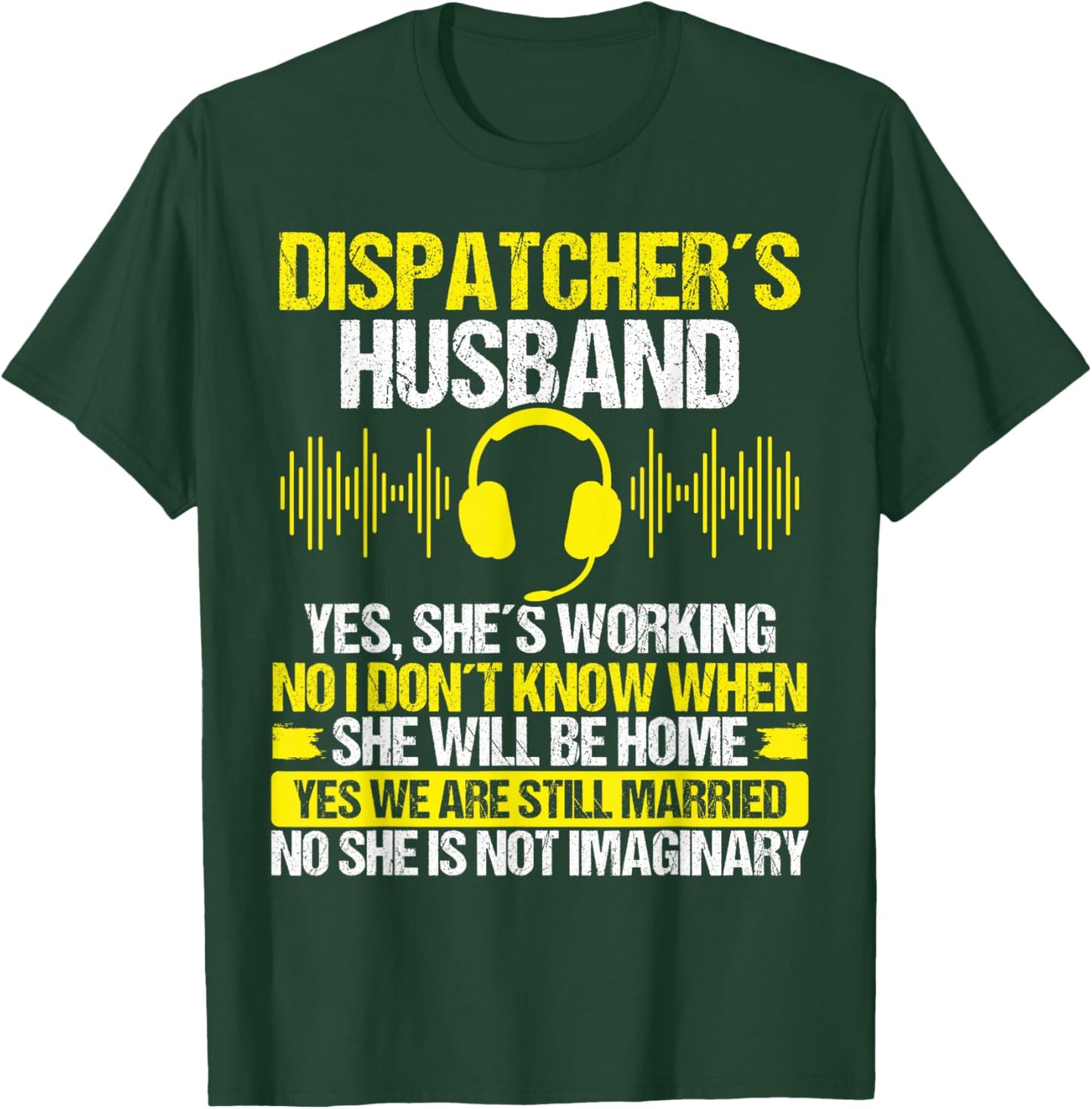 Dispatch Operator Thin Gold Line 911 Dispatch Mom T-Shirt - T-Shirt | Forest