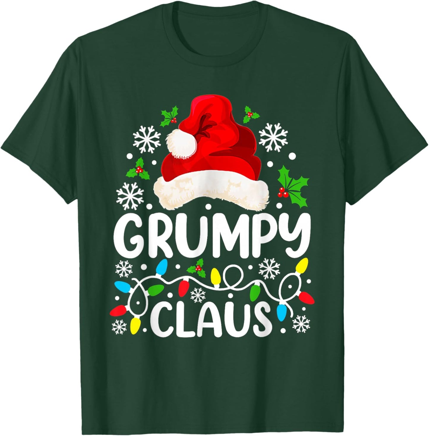 Grumpy Claus Funny Christmas Family Matching Grandpa T-Shirt - T-Shirt | Forest