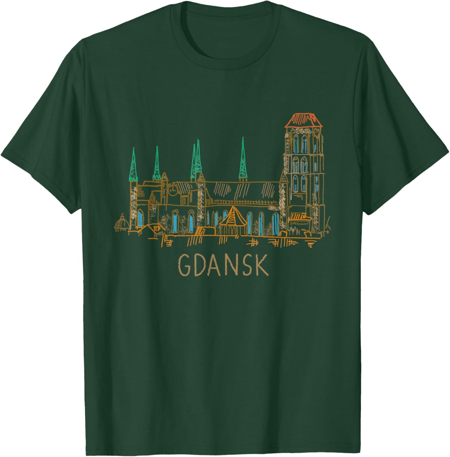 Gdansk City Poland souvenir gift women T-Shirt - T-Shirt | Forest