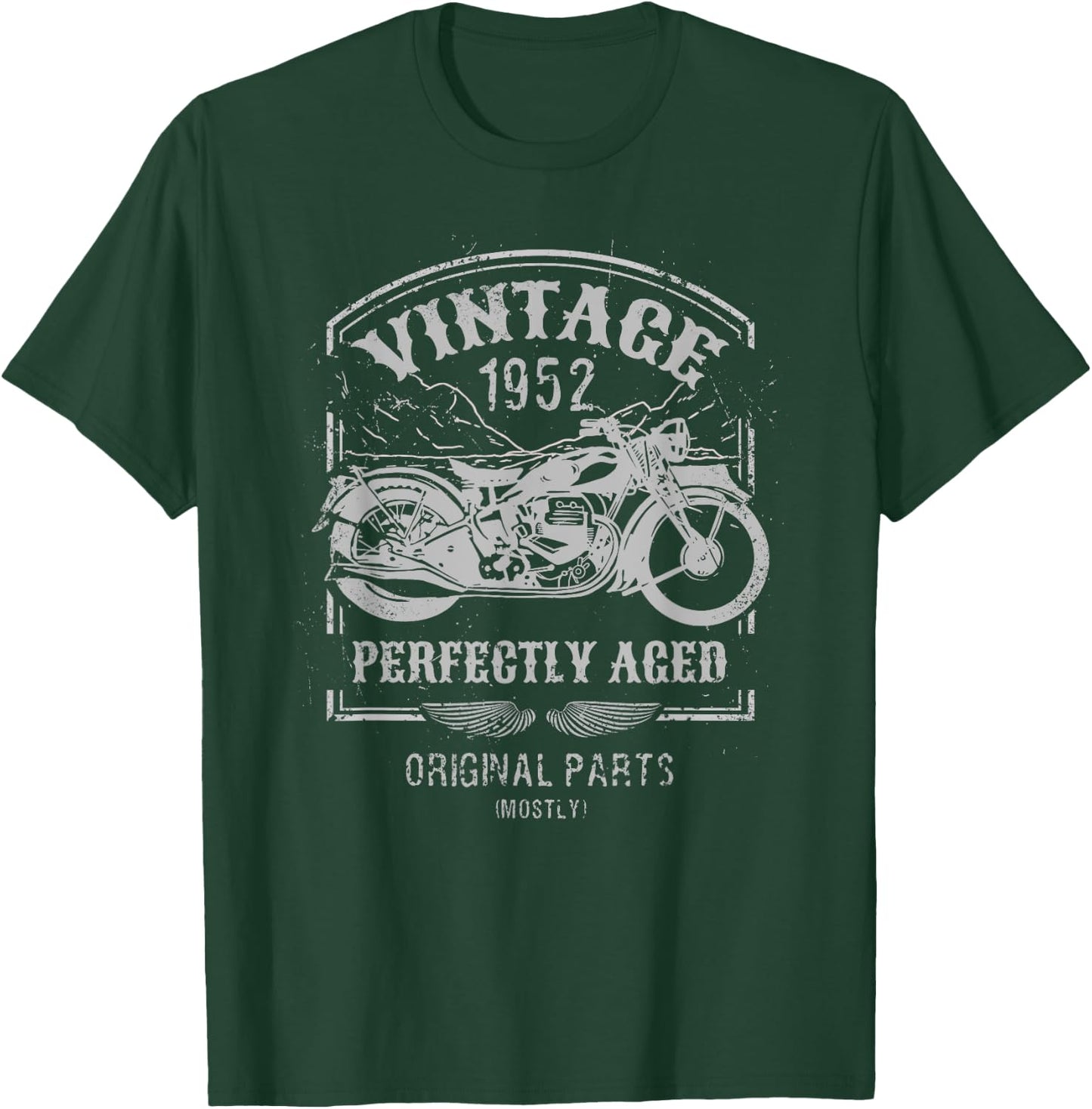 Vintage born in 1952 Motorcycle, bikers riders Classic T-Shirt - T-Shirt | Forest