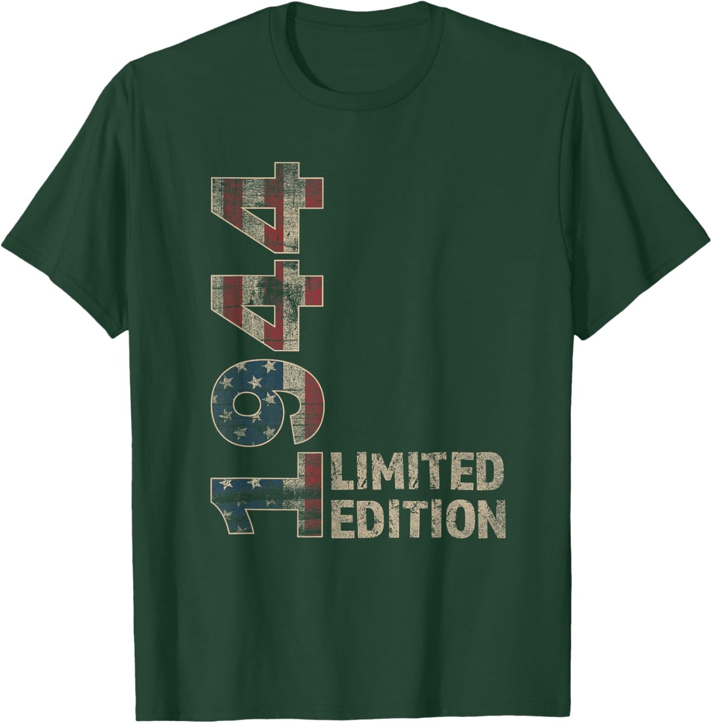 81th Birthday Gift men Vintage born 1944 turning 81 Year T-Shirt - T-Shirt | Forest