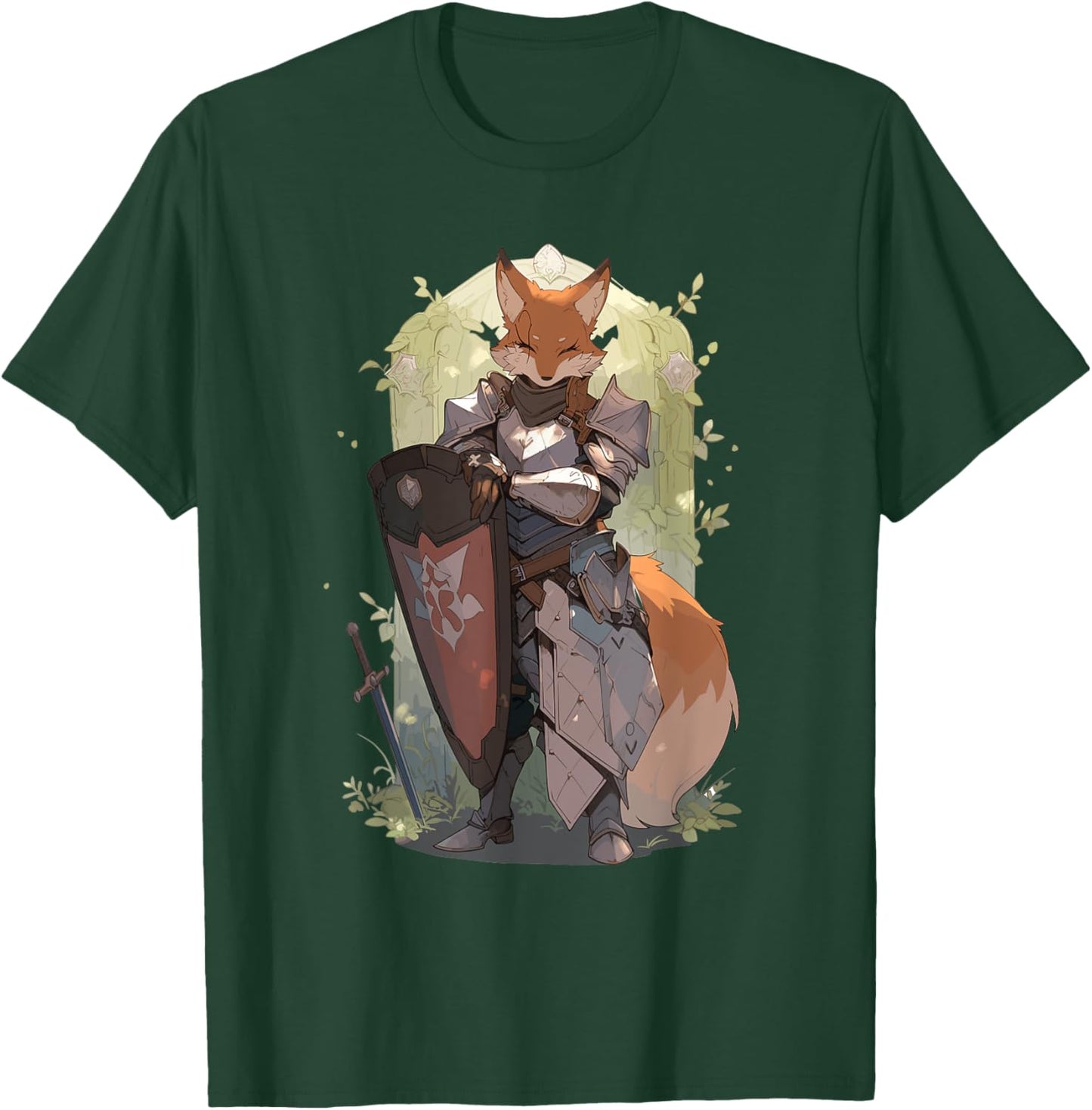 Fantasy Fox Paladin T-Shirt - T-Shirt | Forest