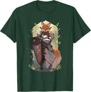 Fantasy Fox Paladin T-Shirt - T-Shirt | Forest