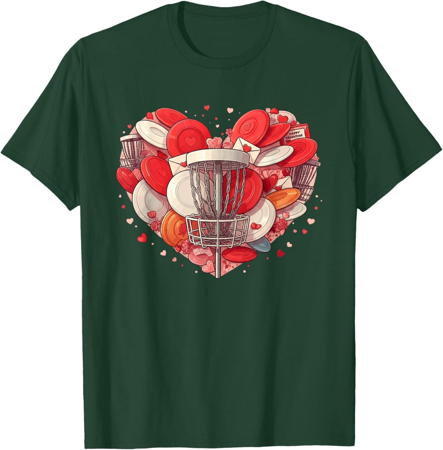Funny Disc Golf Heart Valentine Disc Golf Kids T-Shirt - T-Shirt | Forest