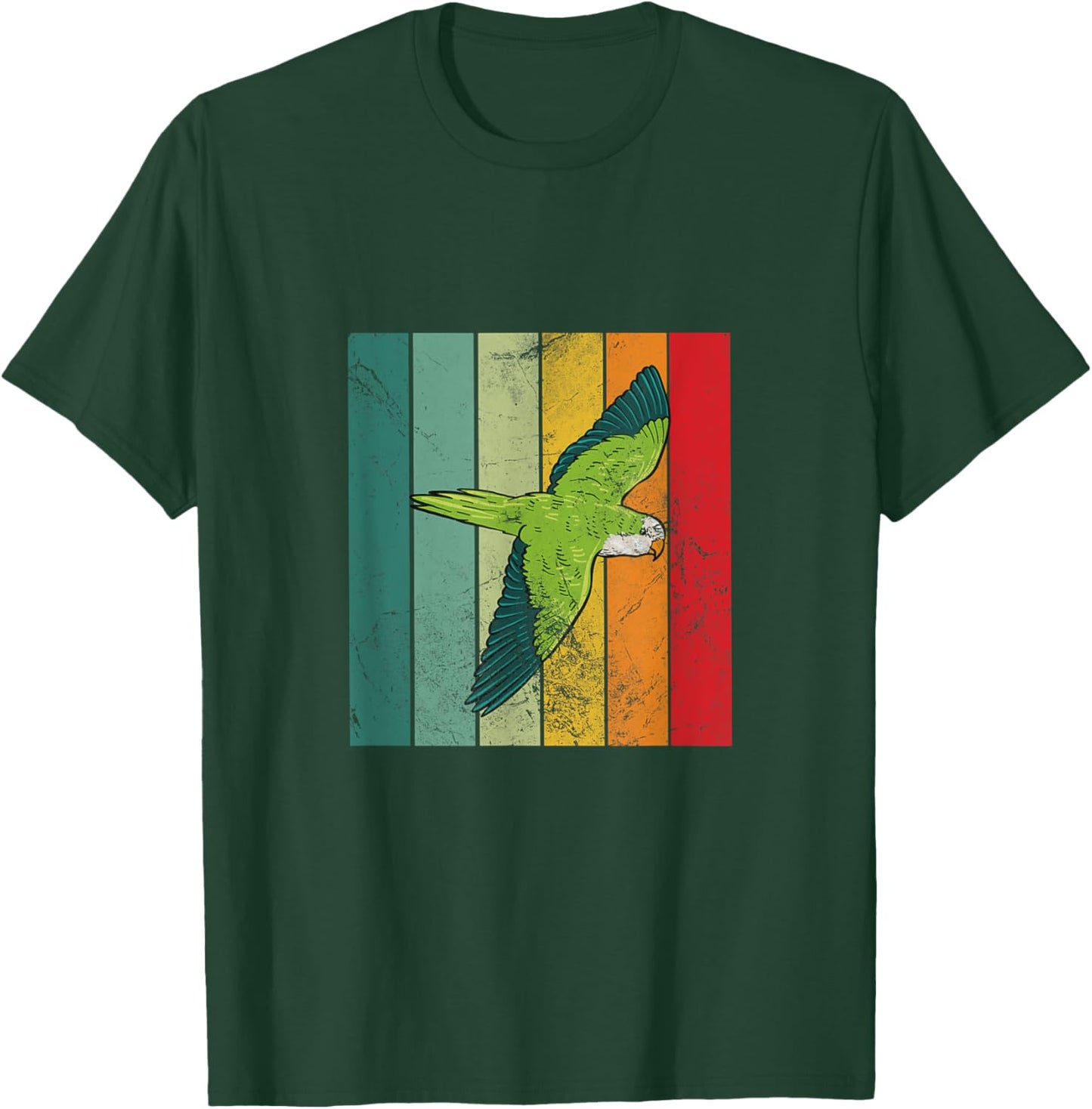 Quaker parrot retro T-Shirt - T-Shirt | Forest