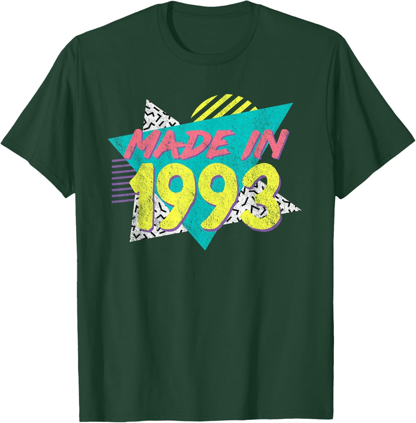 Made in 1993 Retro Vintage 32nd Birthday T-Shirt - T-Shirt | Forest